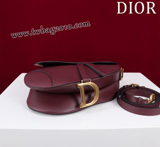 Dior专柜新款迪奥高仿原单长肩带大小号牛皮马鞍包手拎斜挎包 djfk1815